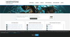 Desktop Screenshot of hearthstonetopdecks.com